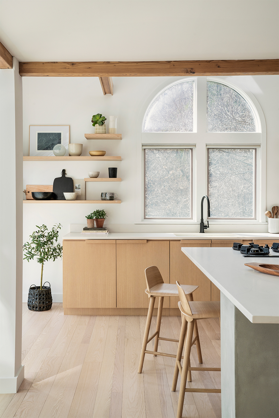 stool at kitchen island