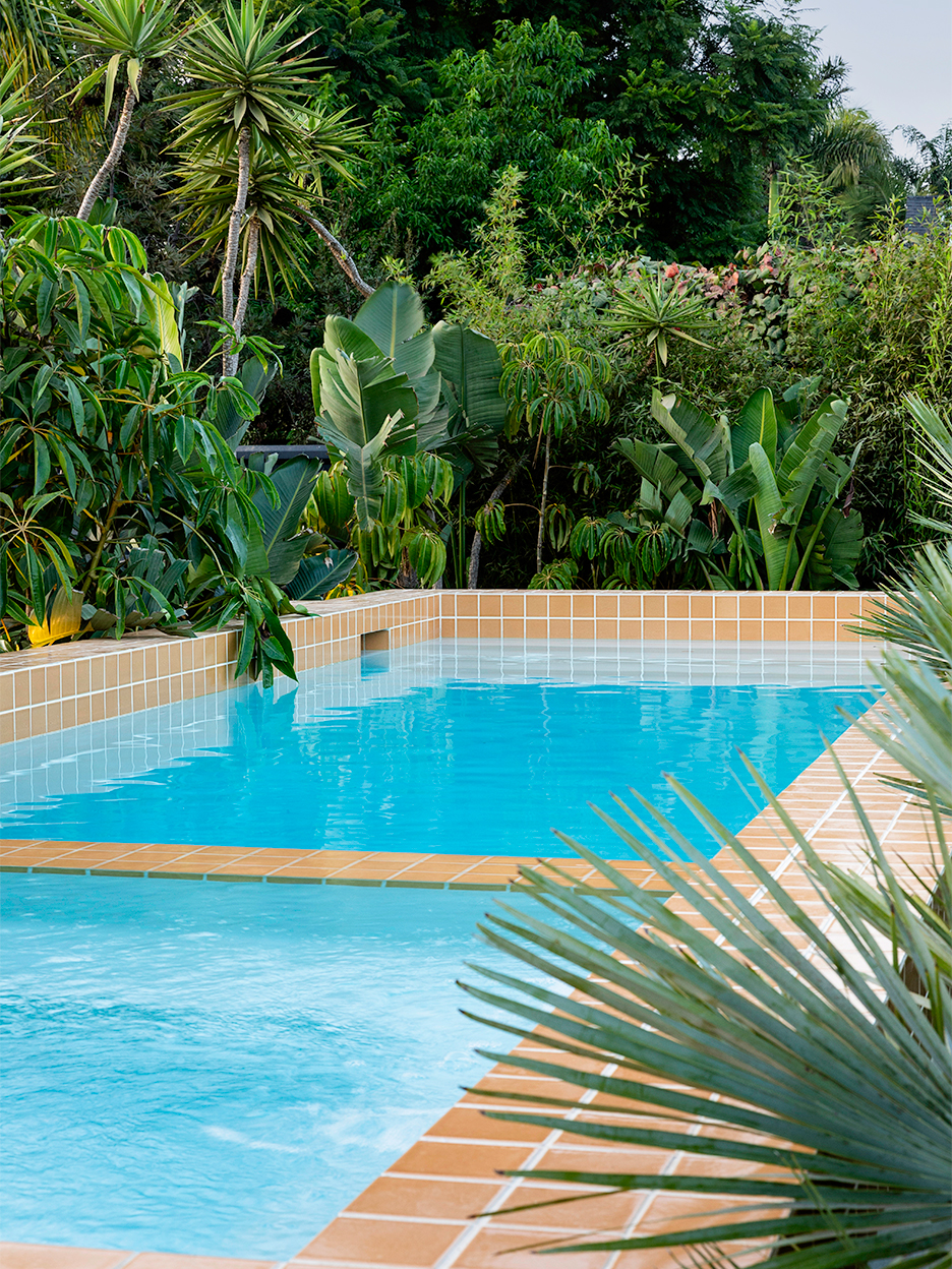 pool with terracotta tiled edges