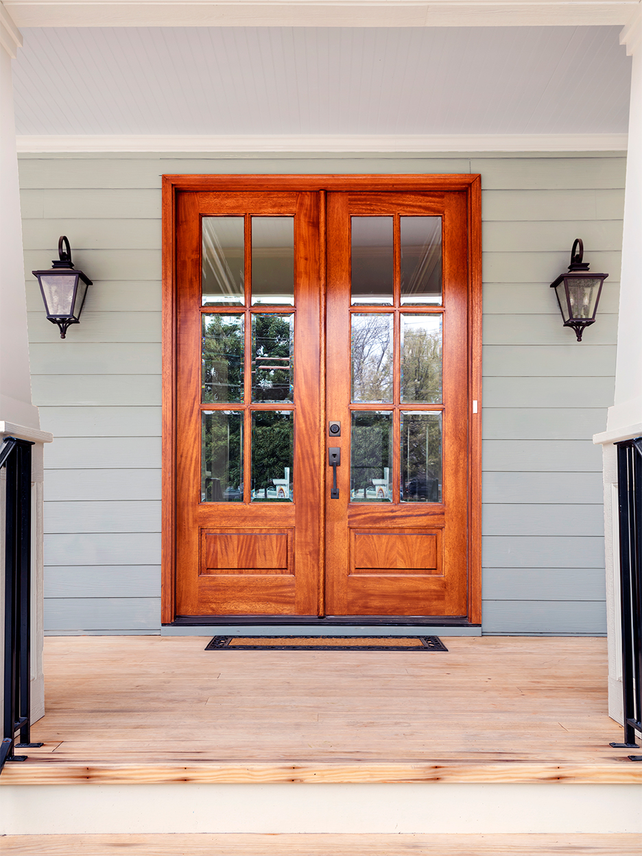 wood front door