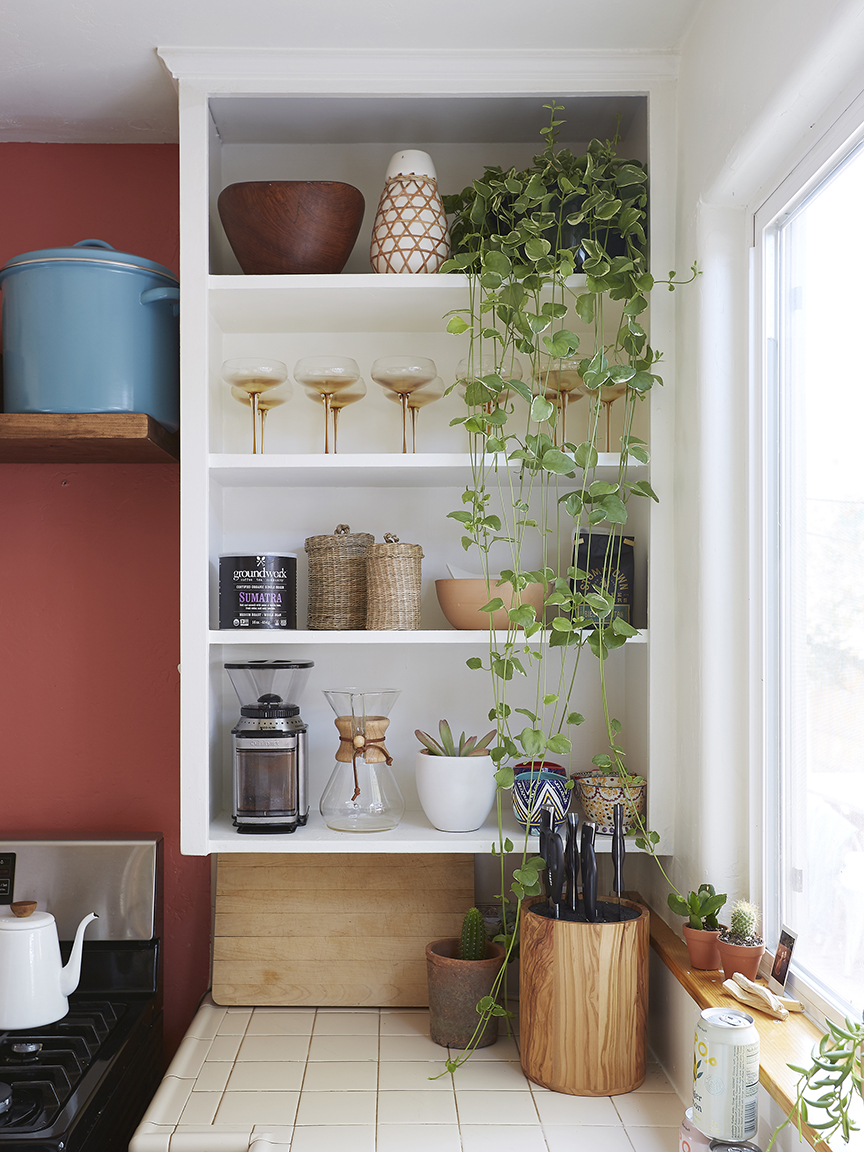 open kitchen cabinets