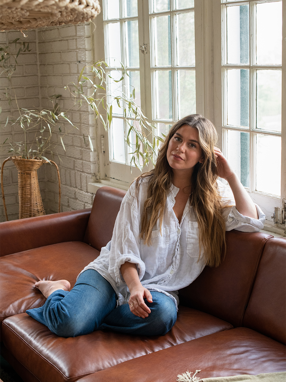 woman on couch