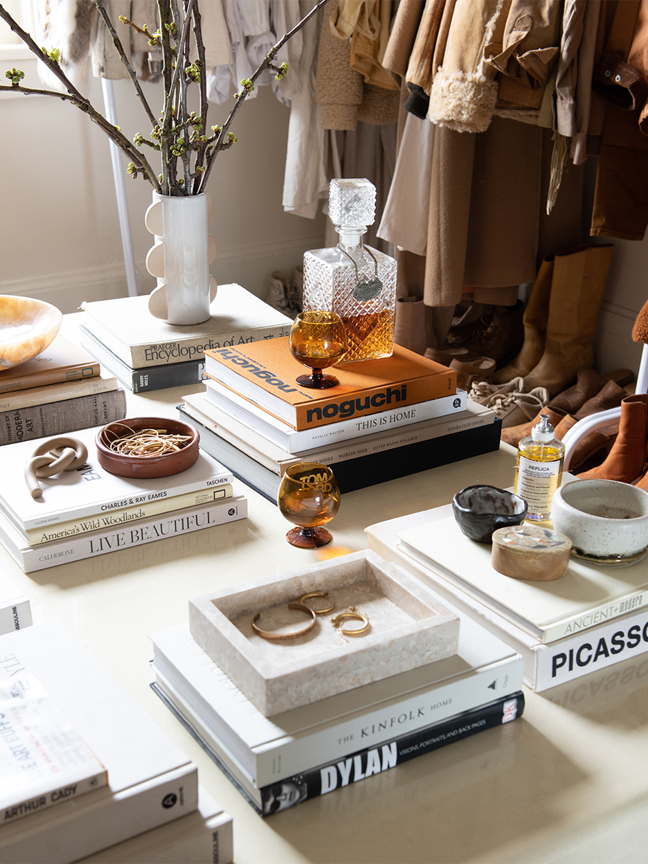 books on coffee table