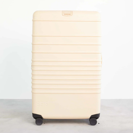  Beige Check-In Roller Suitcase