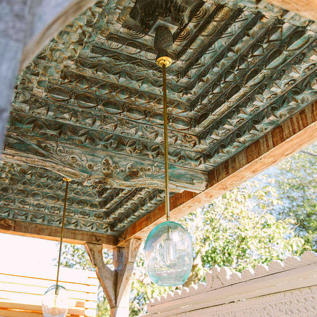 detailed inverted pergola ceiling