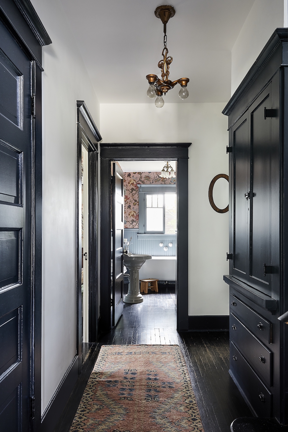 black trim in hallway