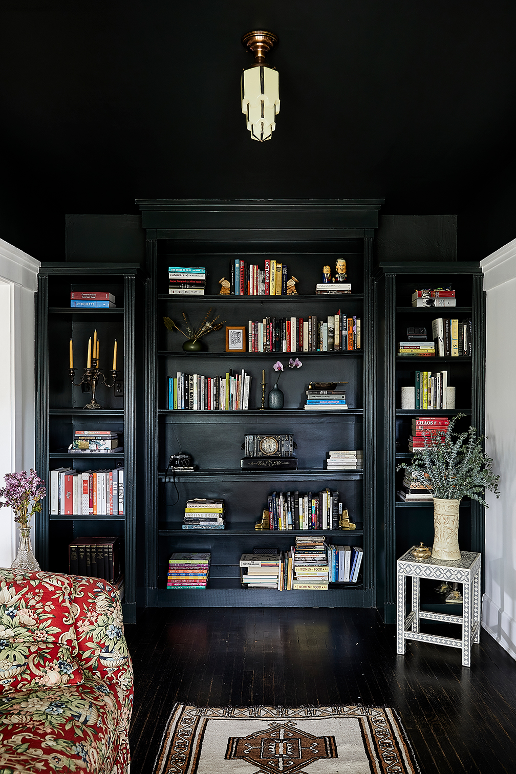 black bookcase