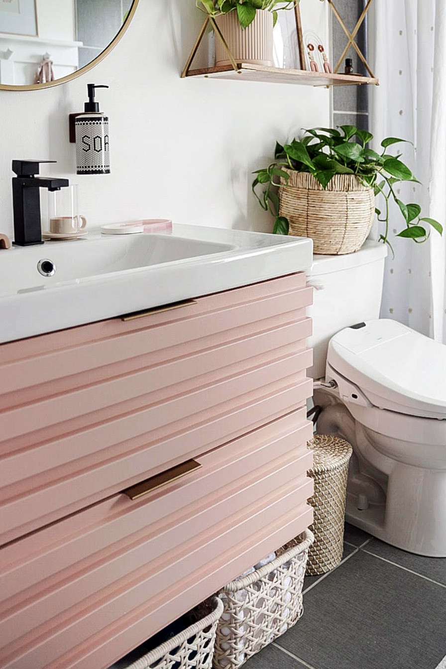 Pink IKEA Floating Vanity