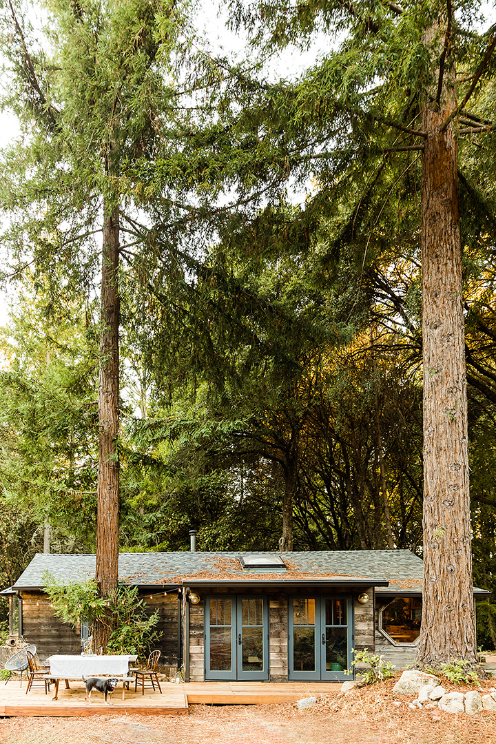 fishing cabin exterior after renovation