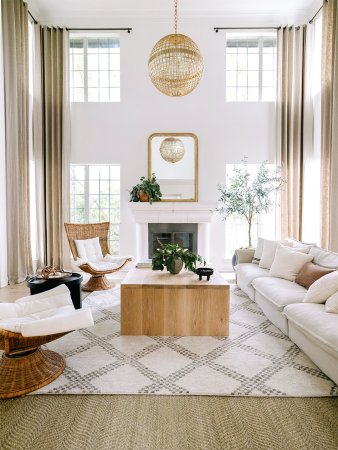 High Ceiling Living Room