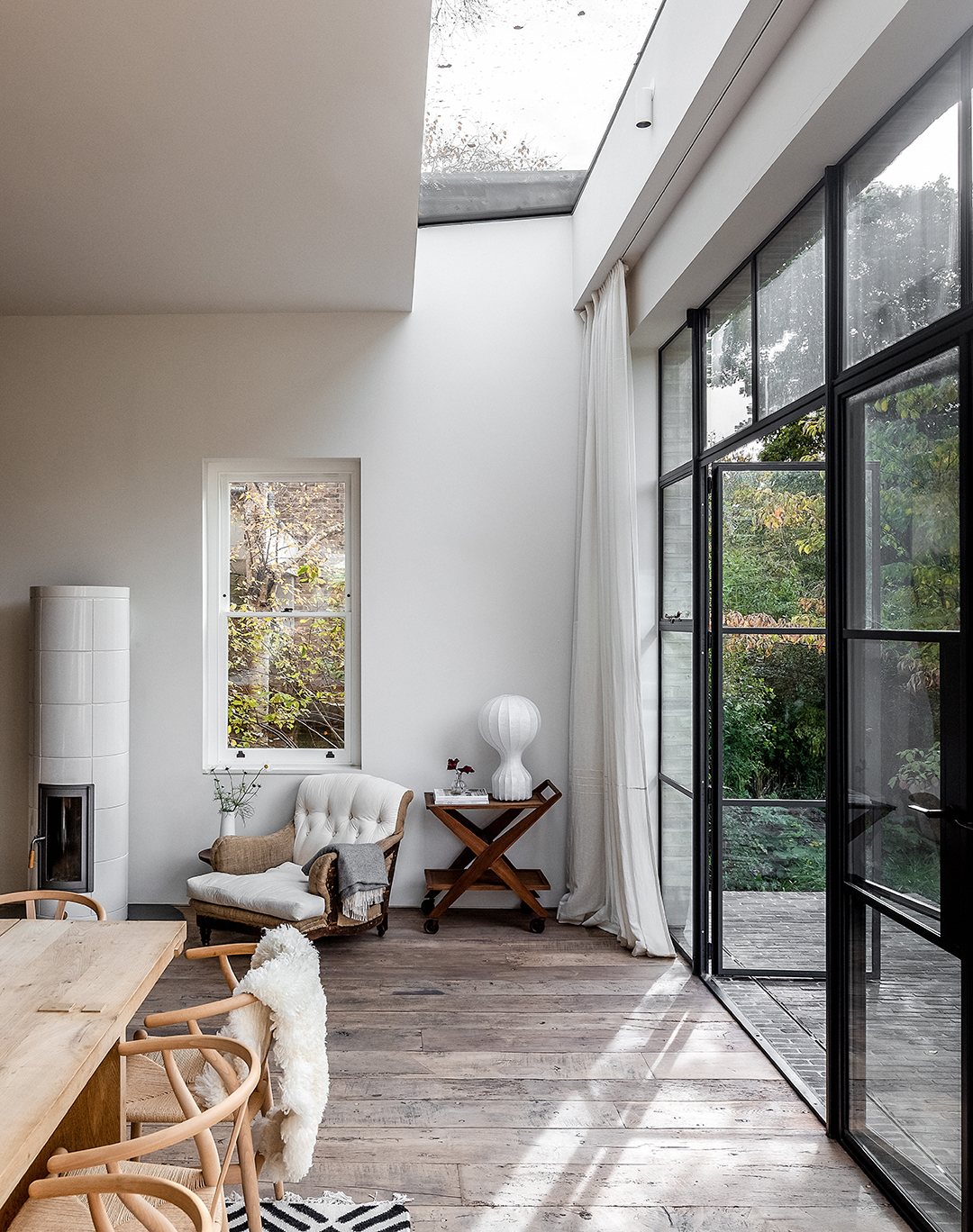 glass doors leading to garden