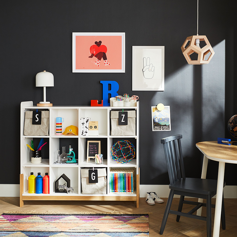 black playroom walls