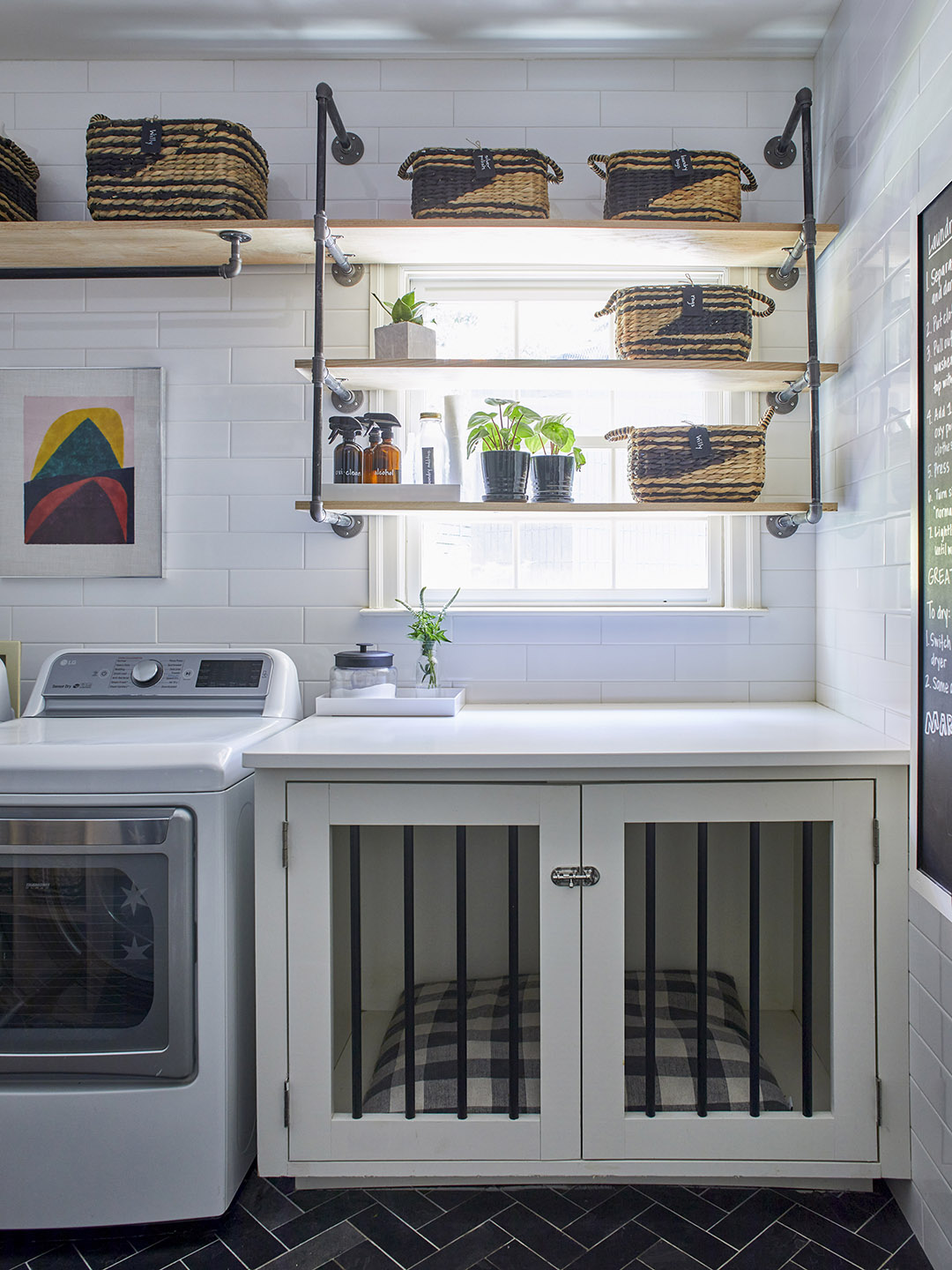 laundry room with pet nook