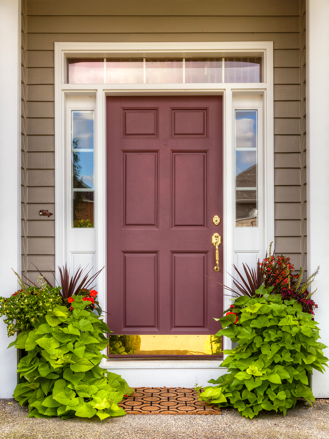 red front door