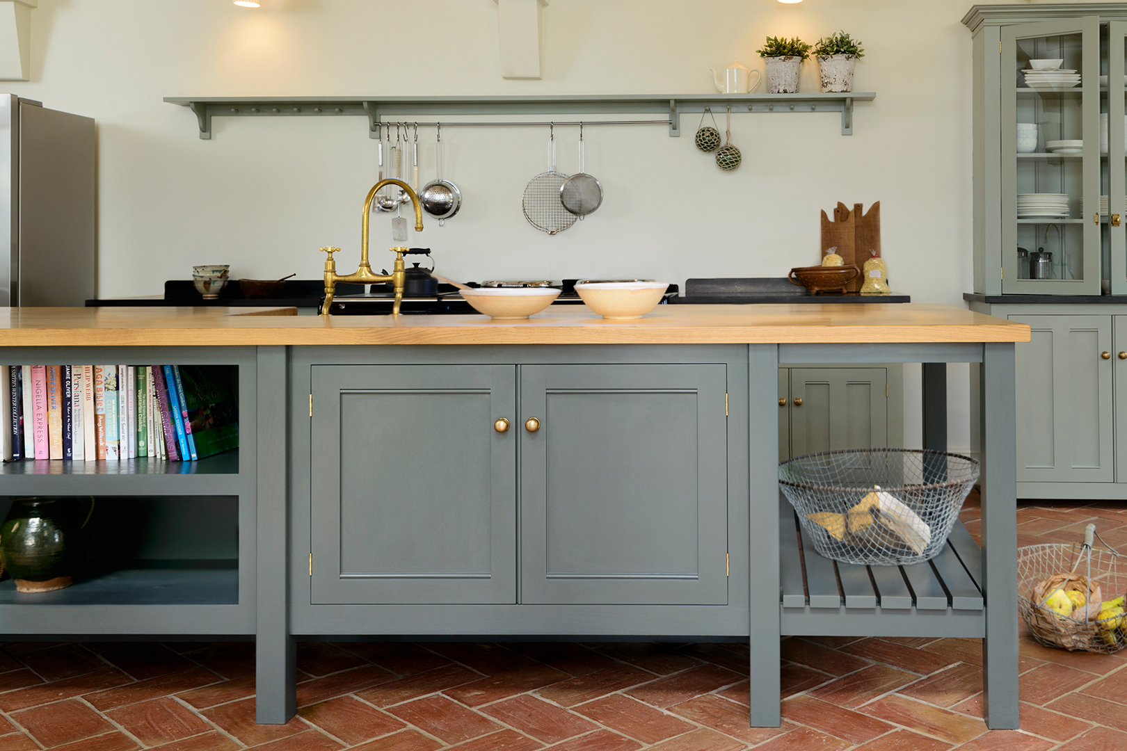 gray kitchen island