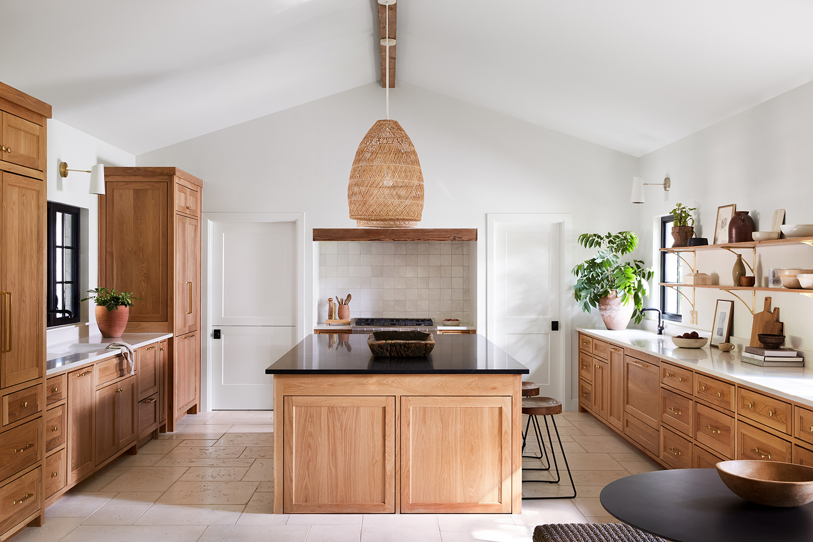 large wood kitchen