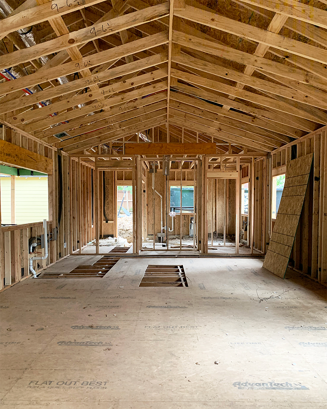 stripped back house interior