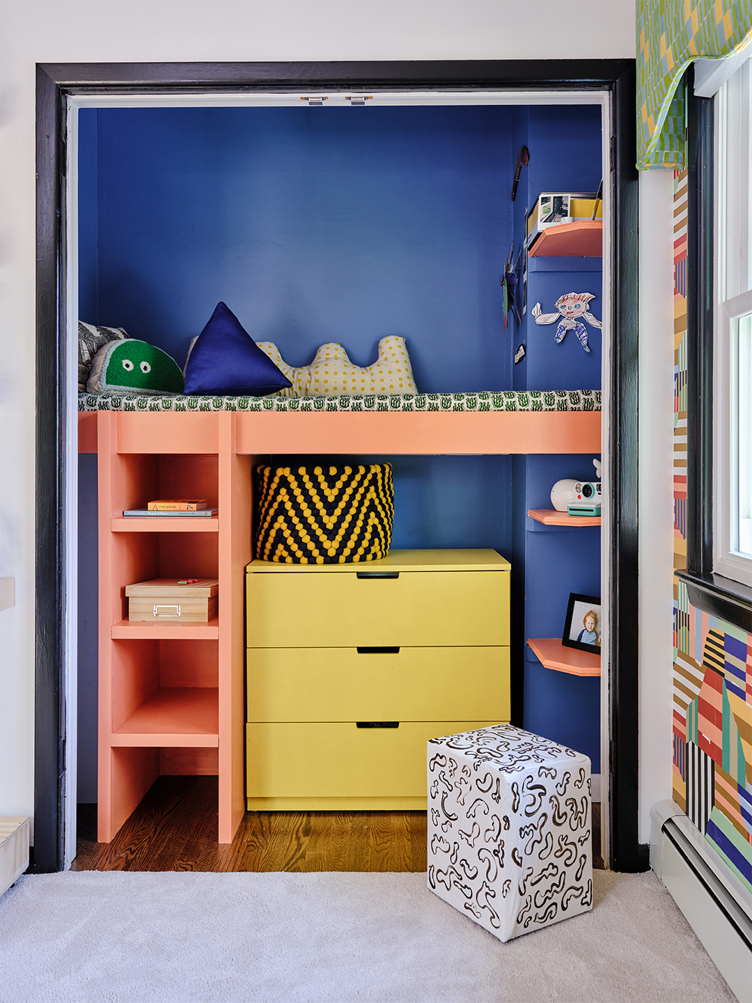 closet with a lofted bed nook