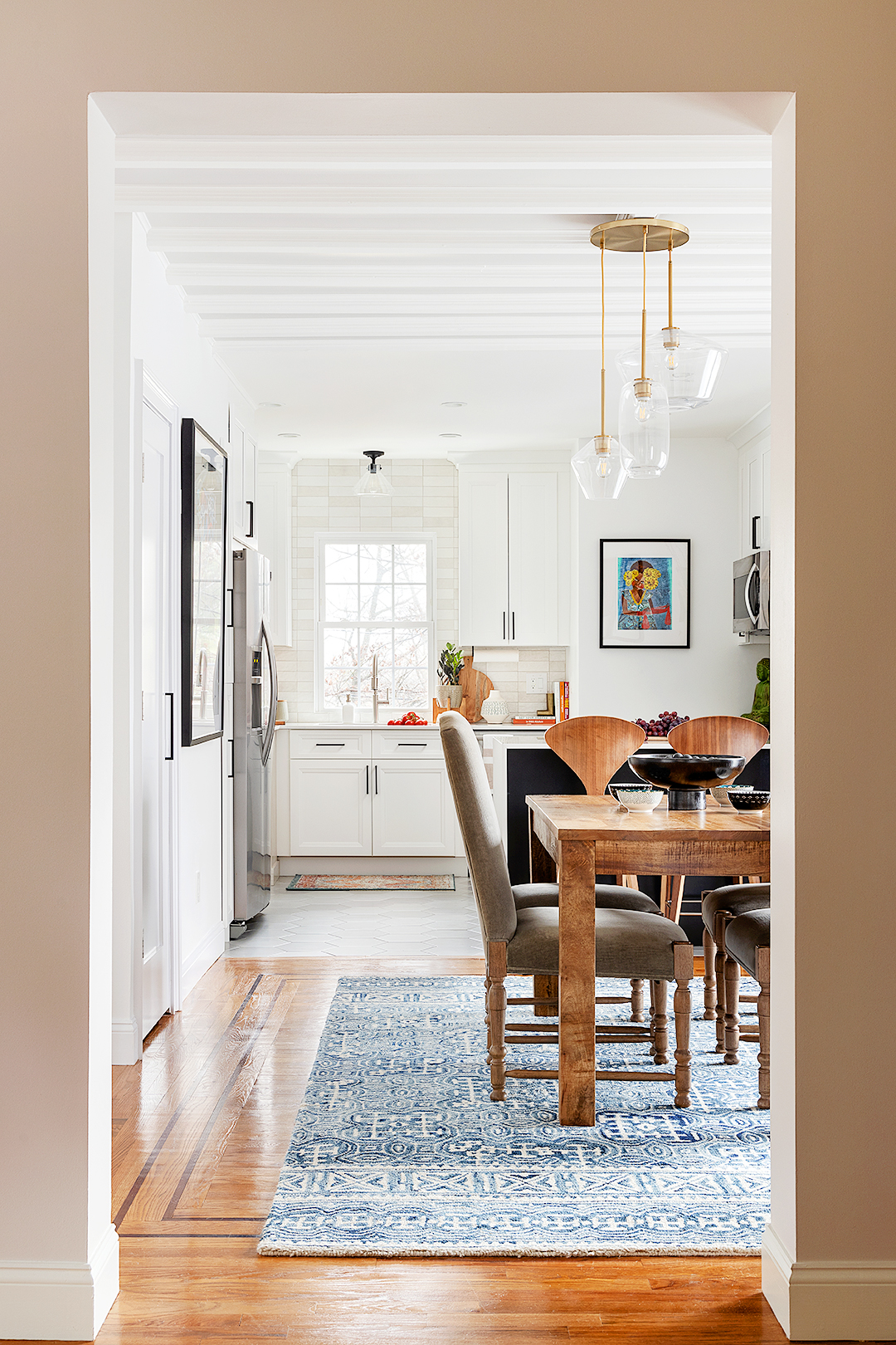 dining room looking into kitchen