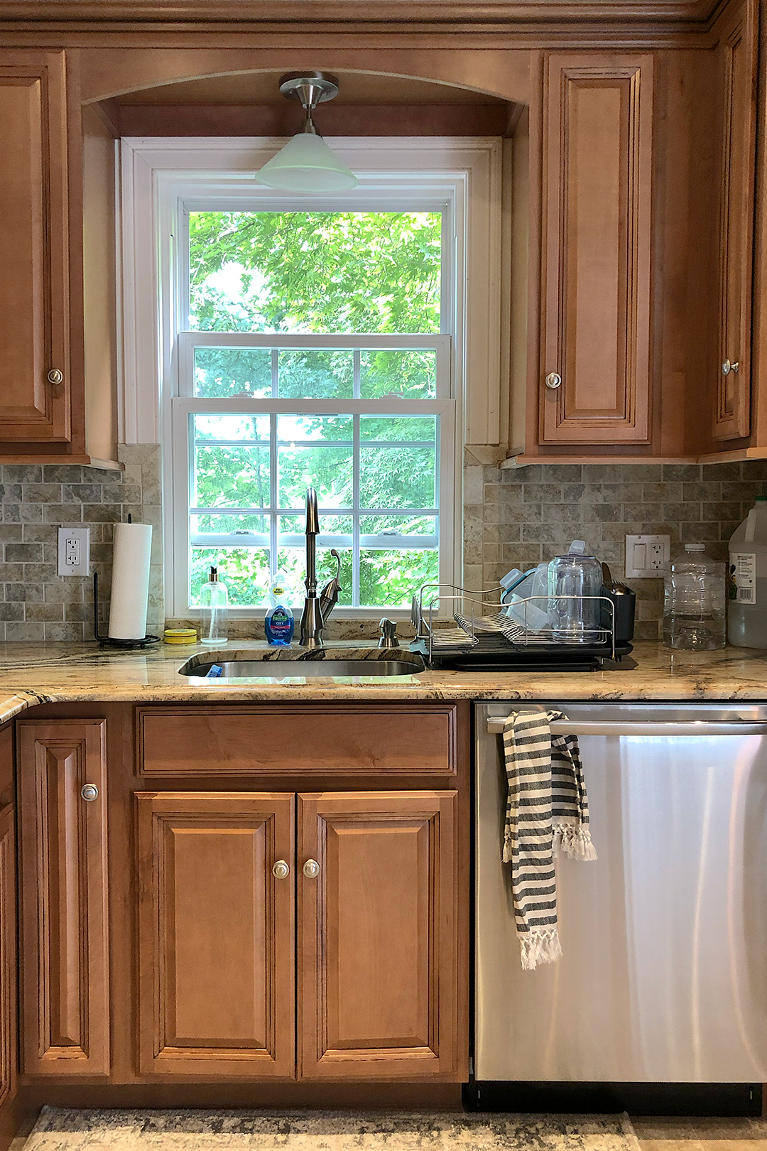 brown kitchen cabinets