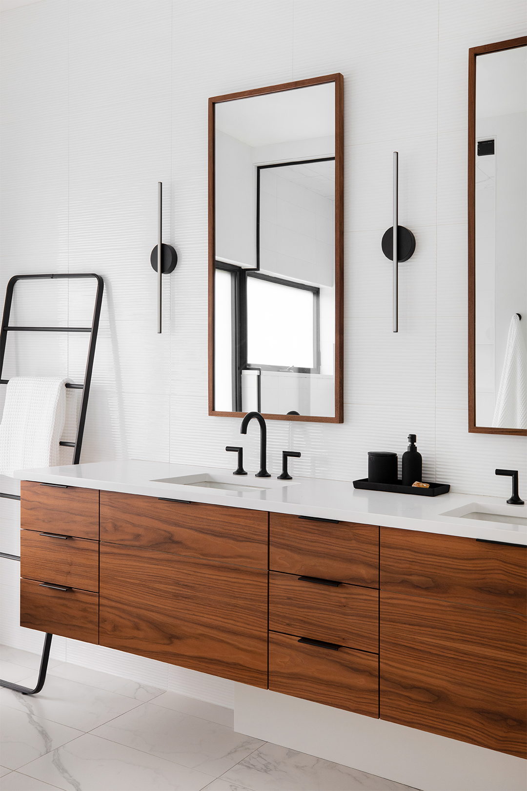 Walnut Mirror Bathroom