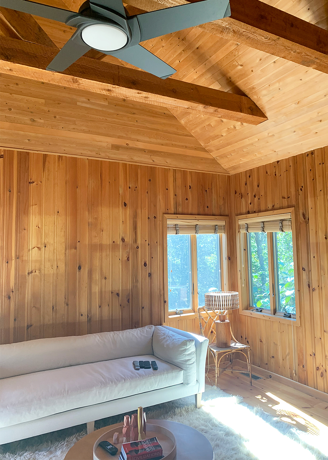 pine wood living room