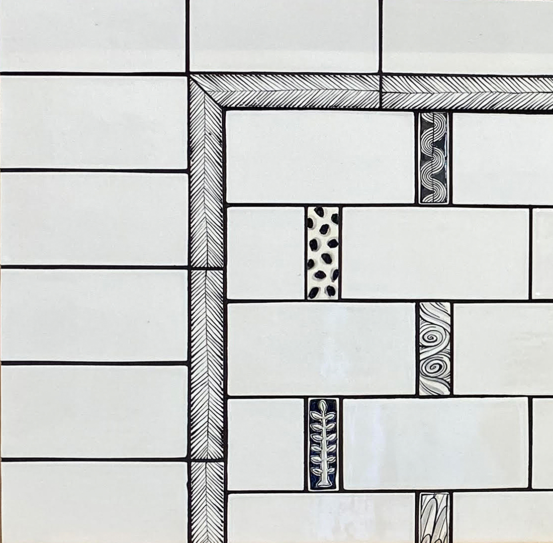 graphcic white subwya tile