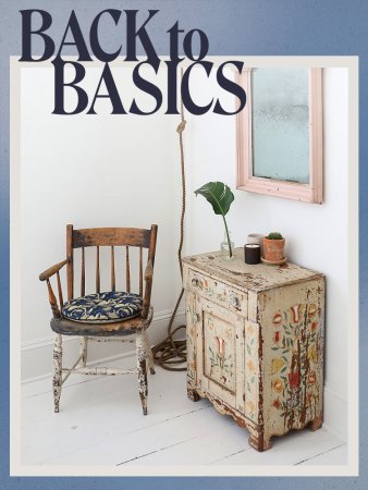 vintage chair and distressed dresser