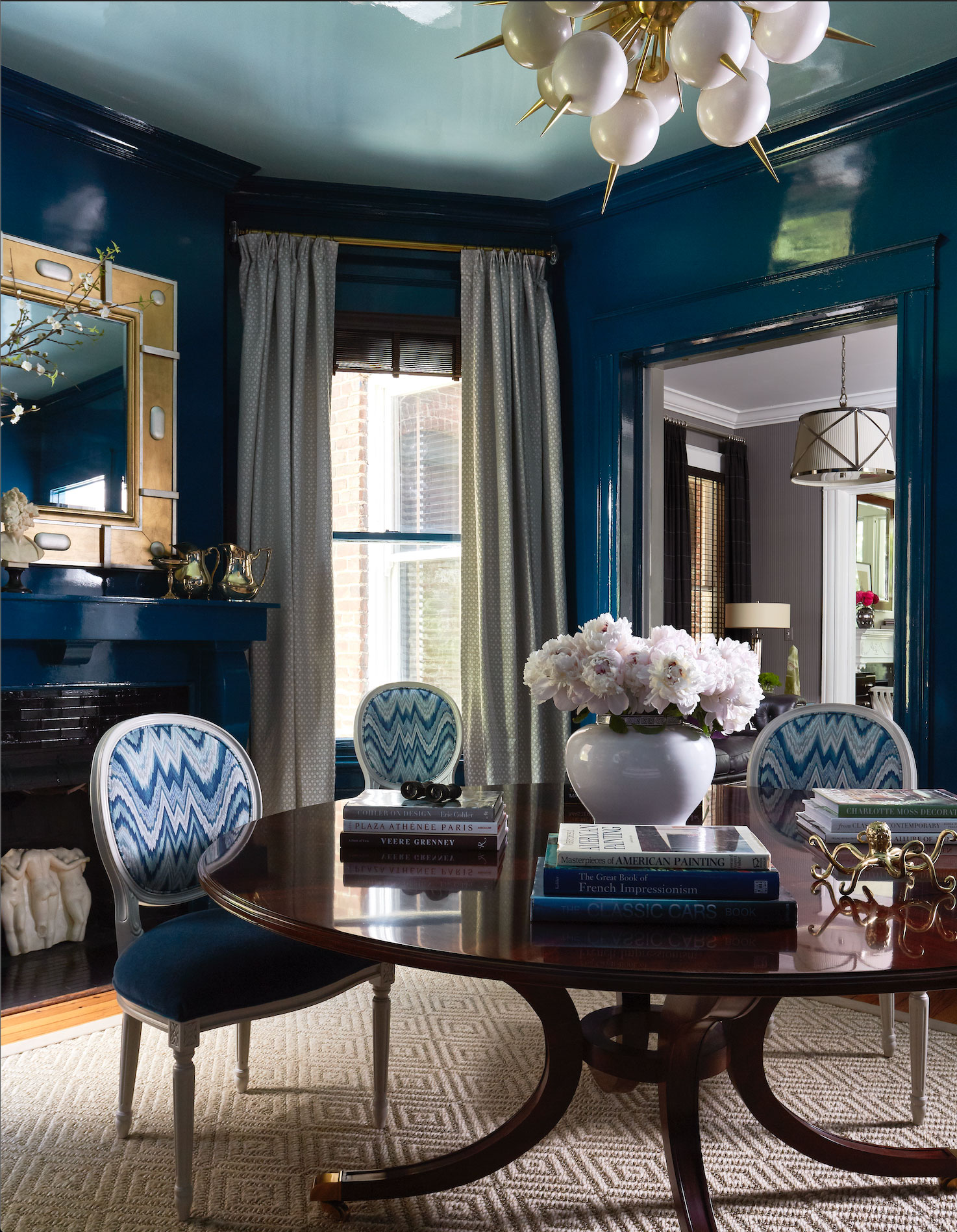 Blue Ceiling Dining Room