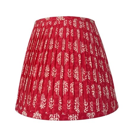  red pleated lampshade