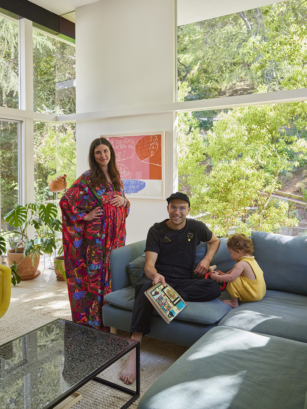 Family picture in their Pasadena home