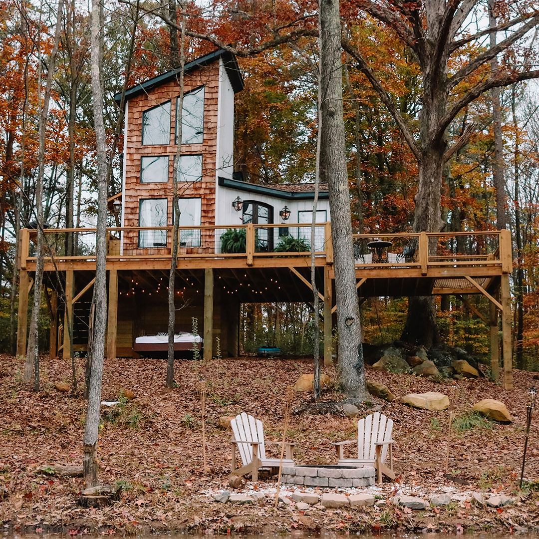 large wood tree house