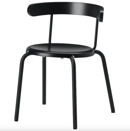  black round back dining chair