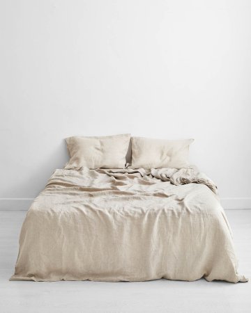  oatmeal linen bedding set