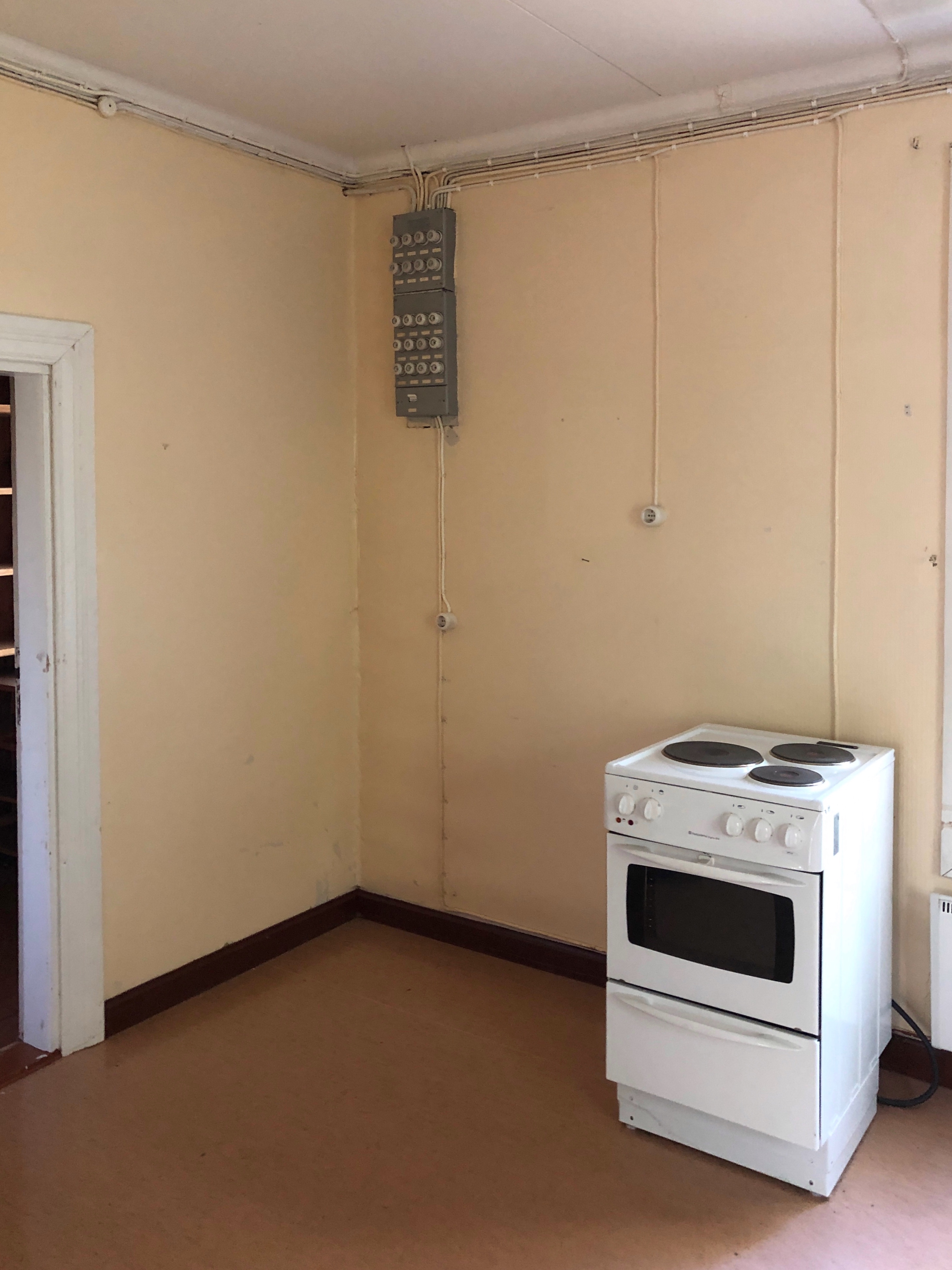 white stove kitchen before