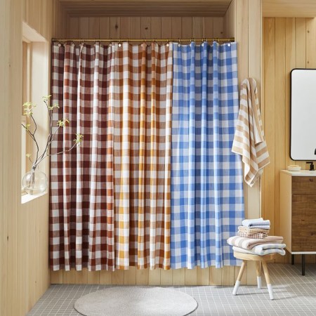  The Best Shower Curtains Option: Heather Taylor Home Gingham Curtain