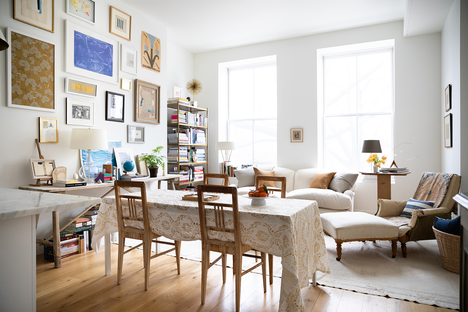 Covered Dining Table in Apartment