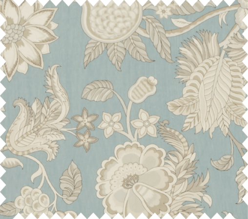  white and blue floral fabric