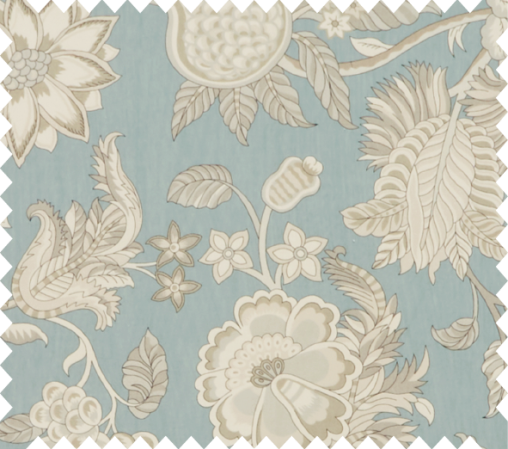  white and blue floral fabric