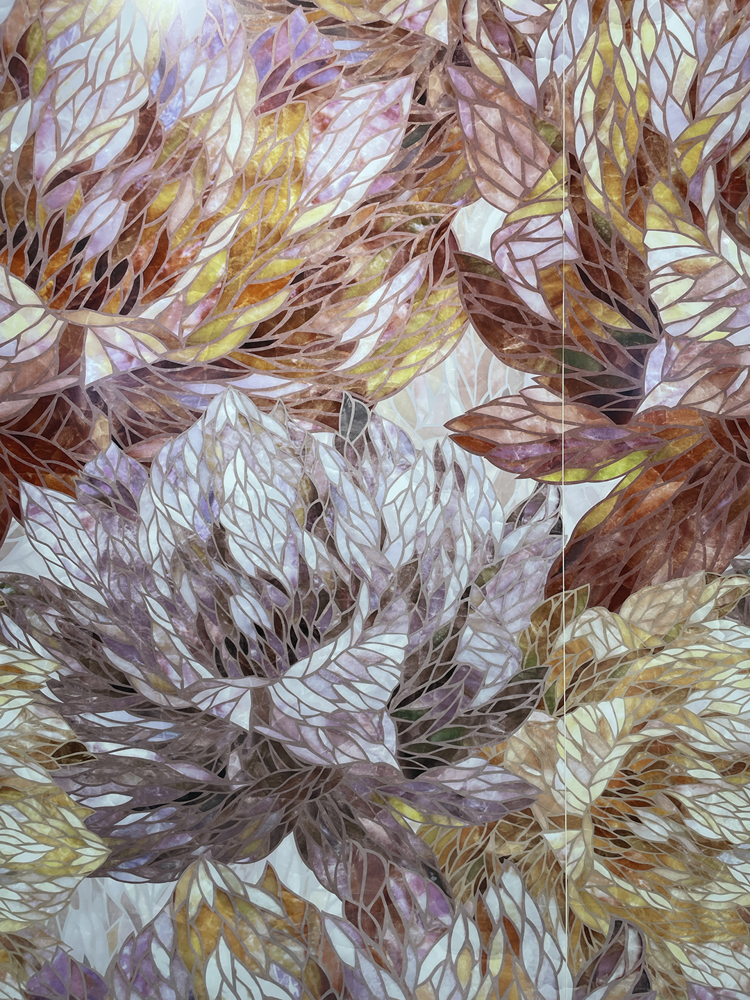 Trendy floral tile