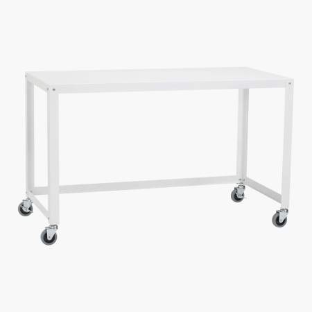  White rolling desk