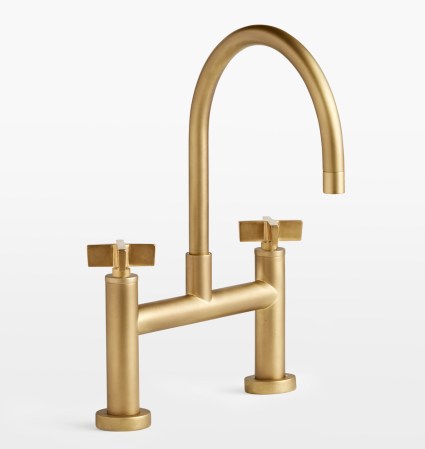  Brass kitchen faucet