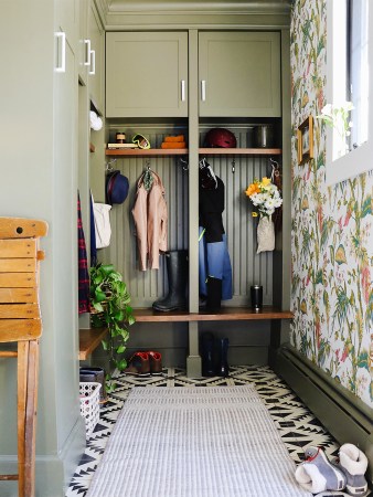 green mudroom