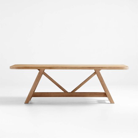  Natural wood dining table