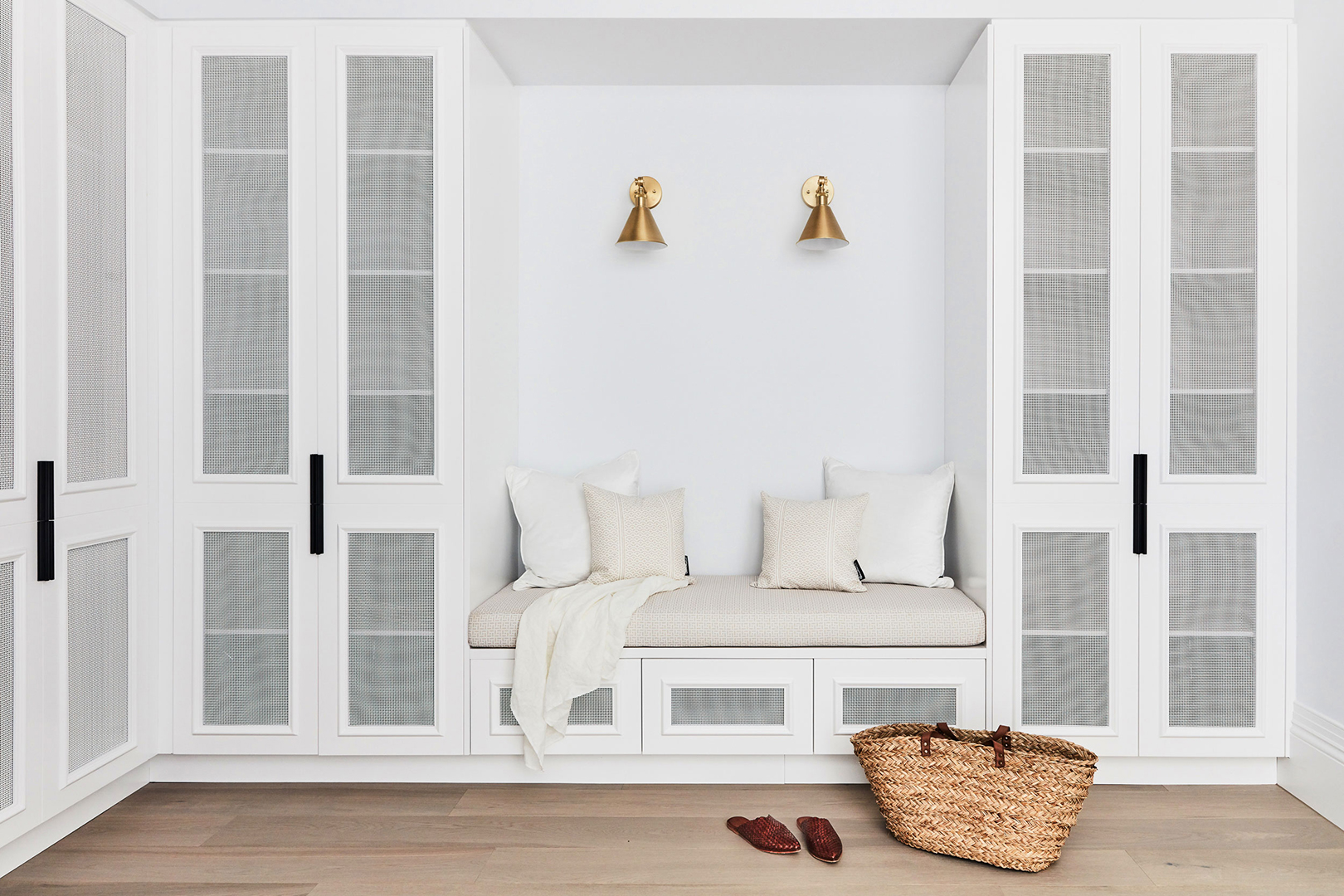 white mudroom