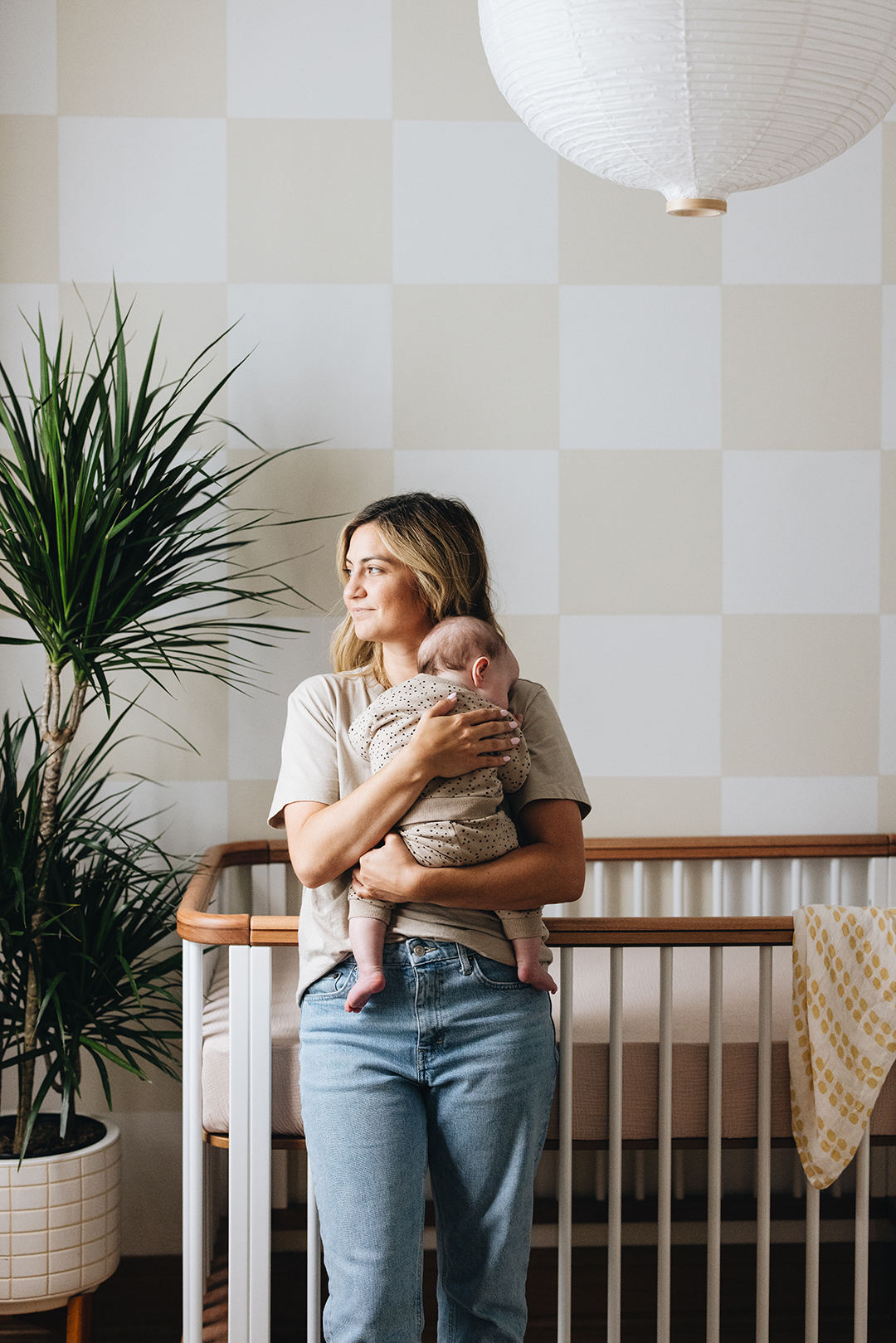 woman holding a baby