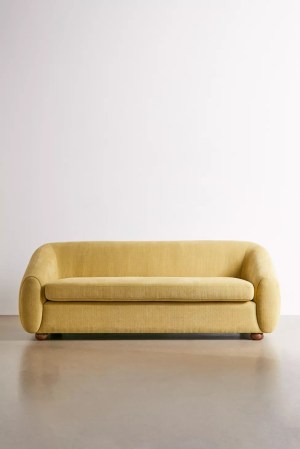  yellow curved sofa