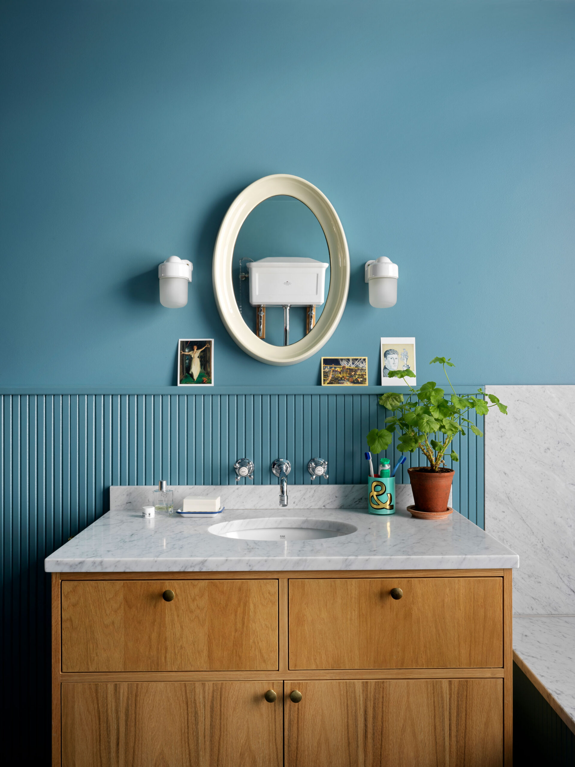 Blue Bathroom Wall