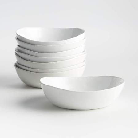  set of white bowls