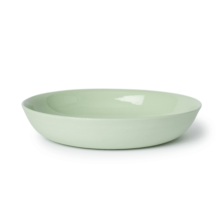  pale green shallow bowl