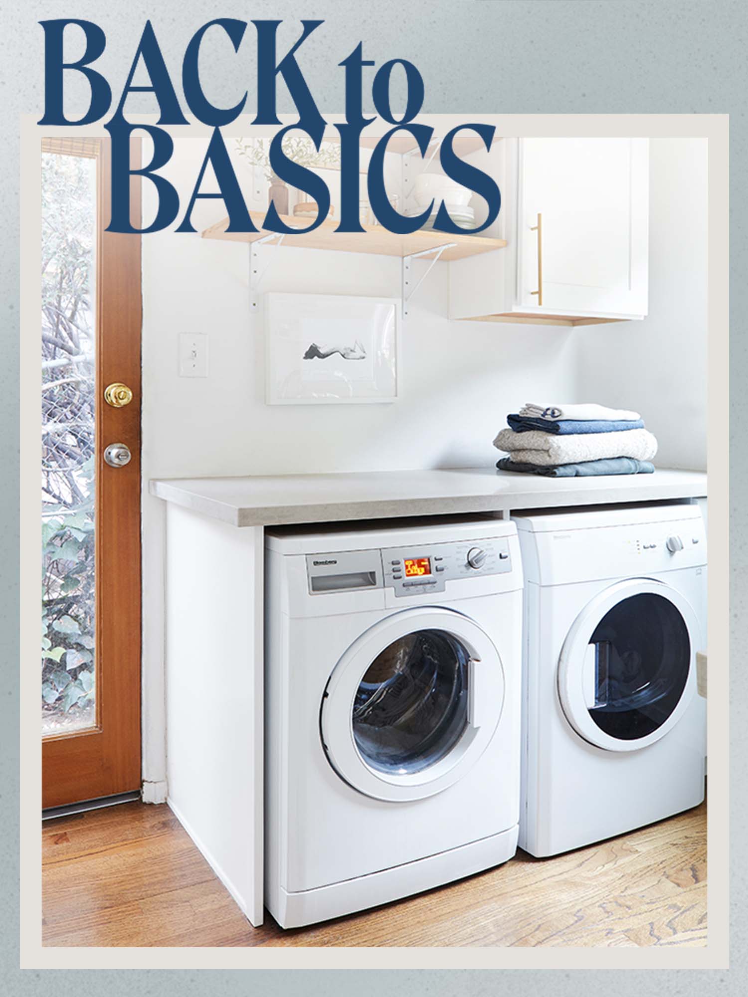 simple white laundry room